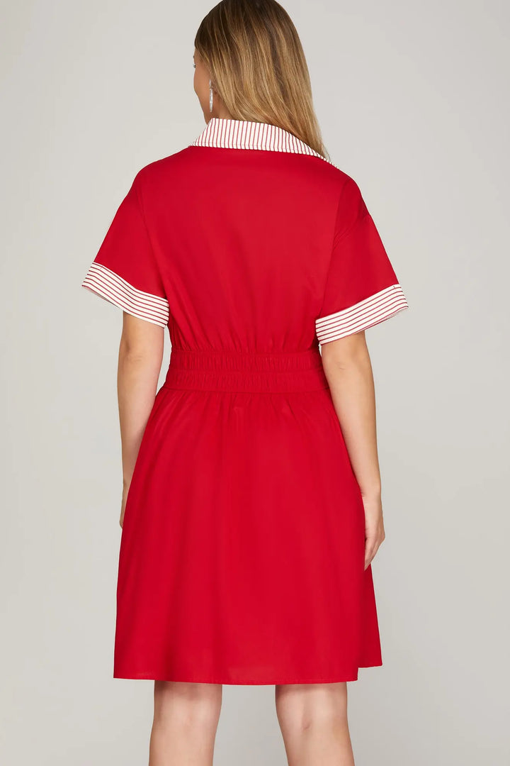 The Portside Stripe Shirt Dress