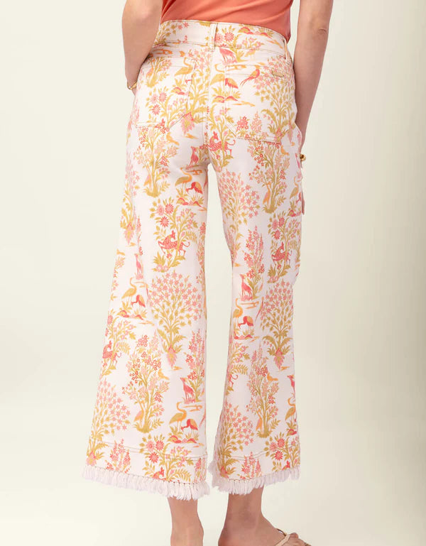 Pritchard Wide Leg Fringe Pull-On Jean – Castillo Toile Cream