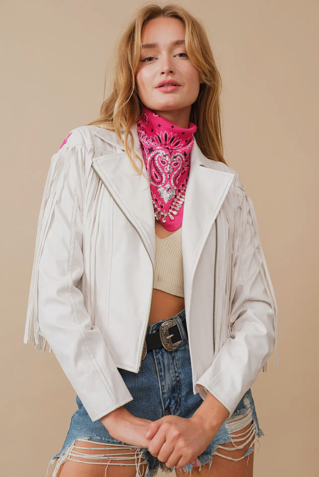 Pink Cowgirl Fringe Jacket