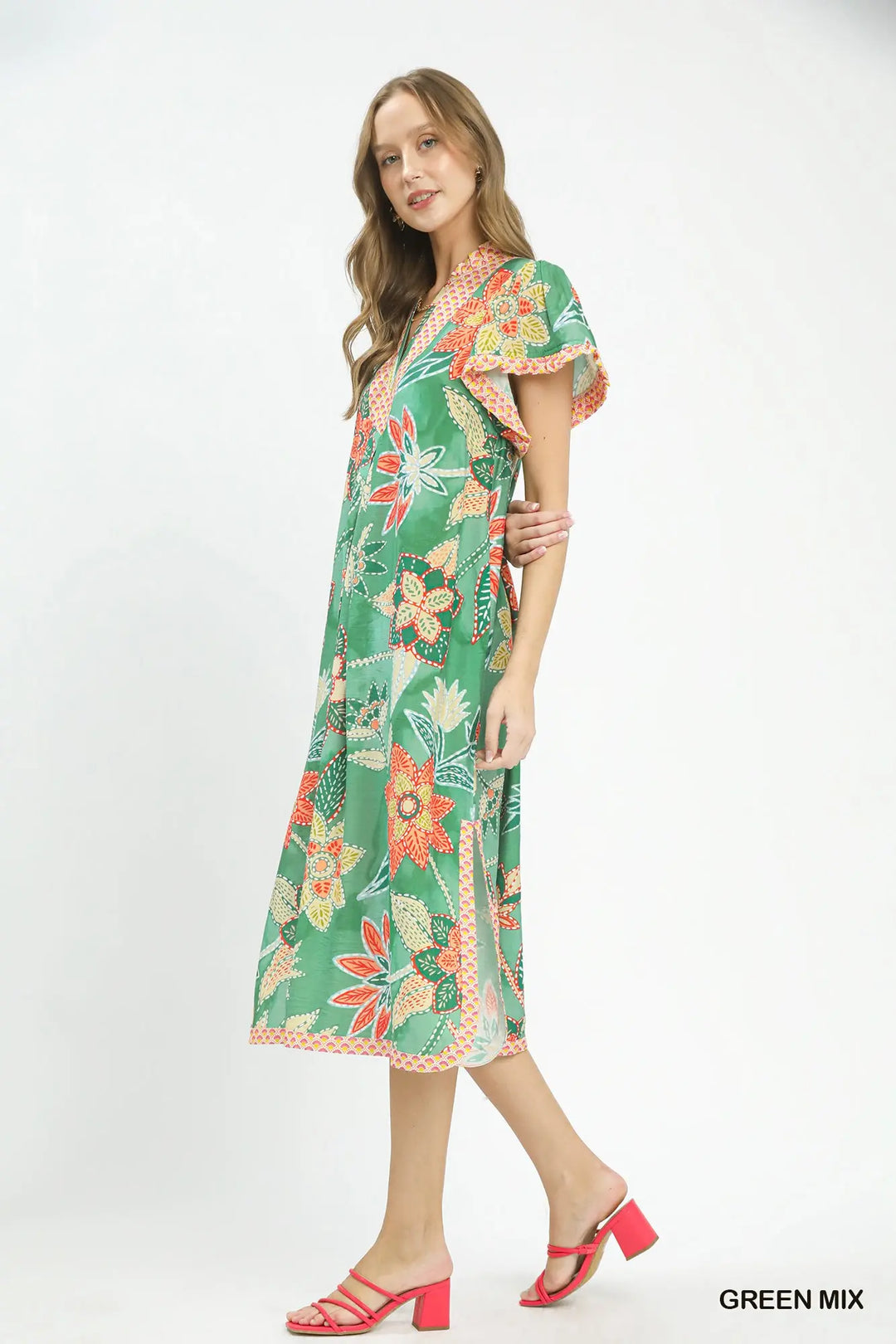 Garden Mosaic Midi Dress