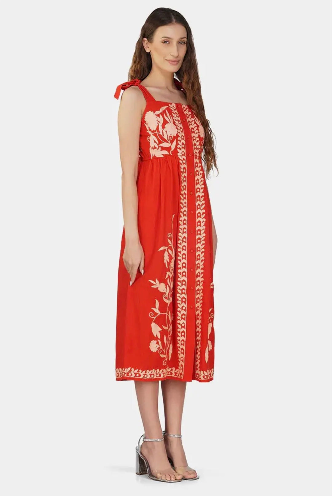 Clara Embroidered Midi Dress