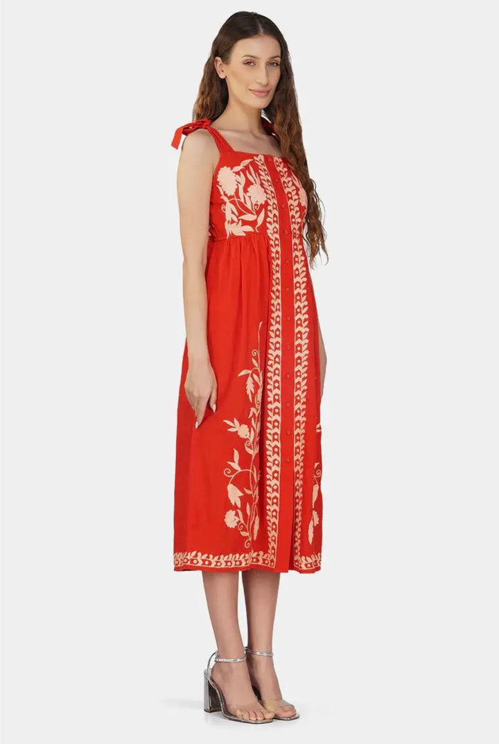 Clara Embroidered Midi Dress
