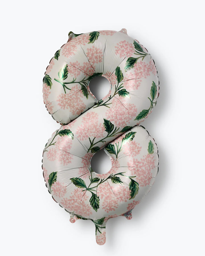 Blush Hydrangea Number Balloon Collection