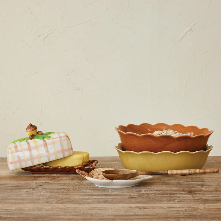 Harvest Scalloped Stoneware Baking Dish