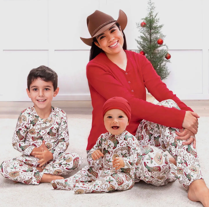Western Christmas Family Pajama Set
