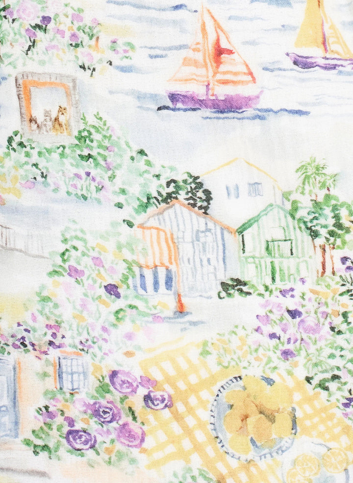 Seaside Stroll Muslin Shawl Blanket