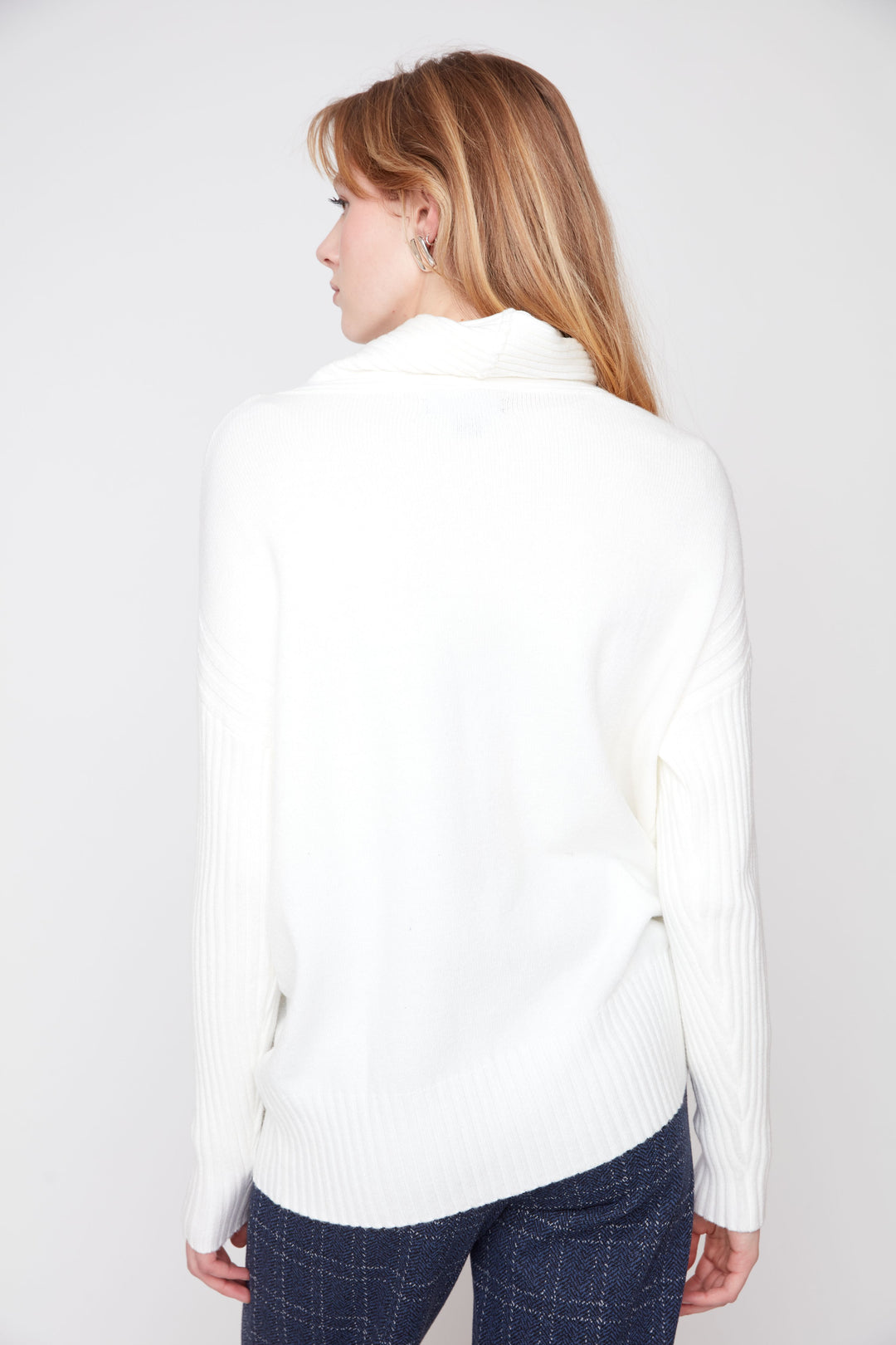 The Bellamy Cowl Neck Sweater – Ivory