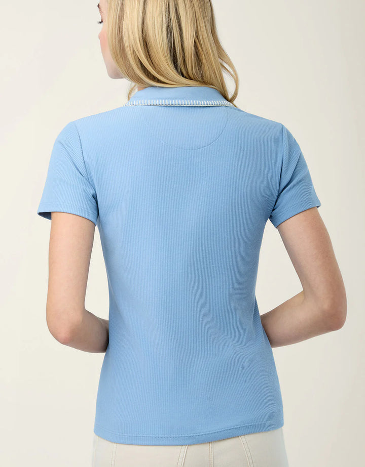 Romy Collared Shirt – Lakeside Blue