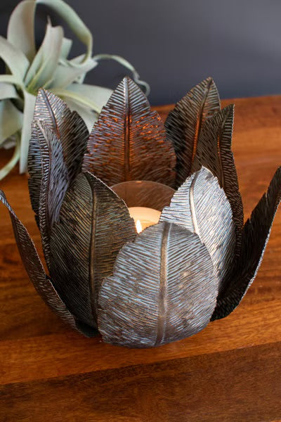 The Fern Glow Metal Votive