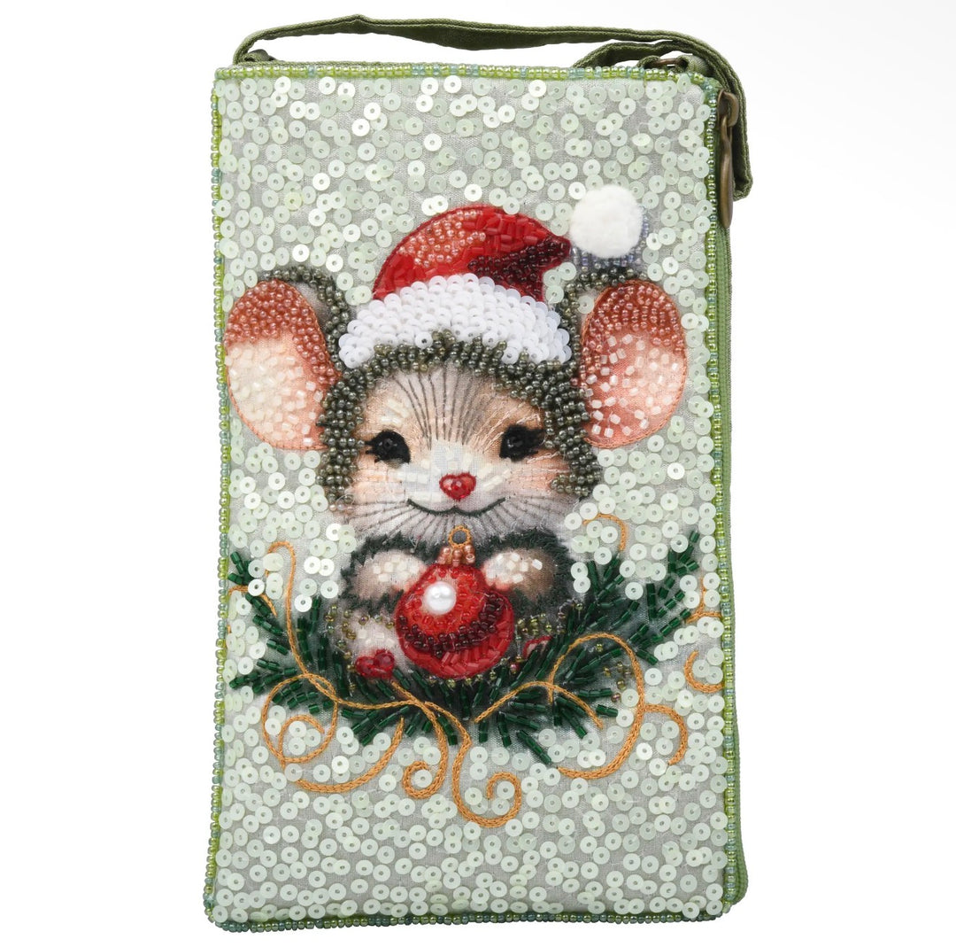 Christmas Mouse Beaded Club Bag