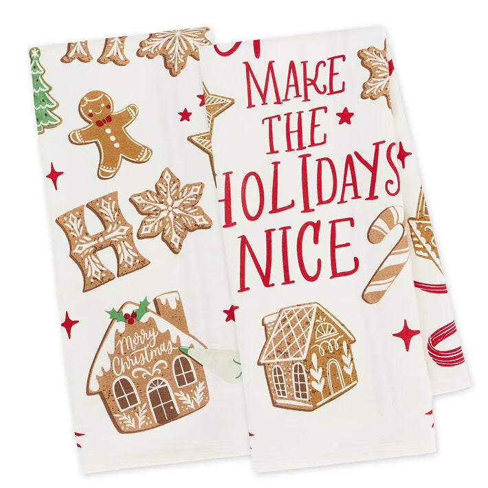 Make the Holidays Nice Gingerbread Tea Towels