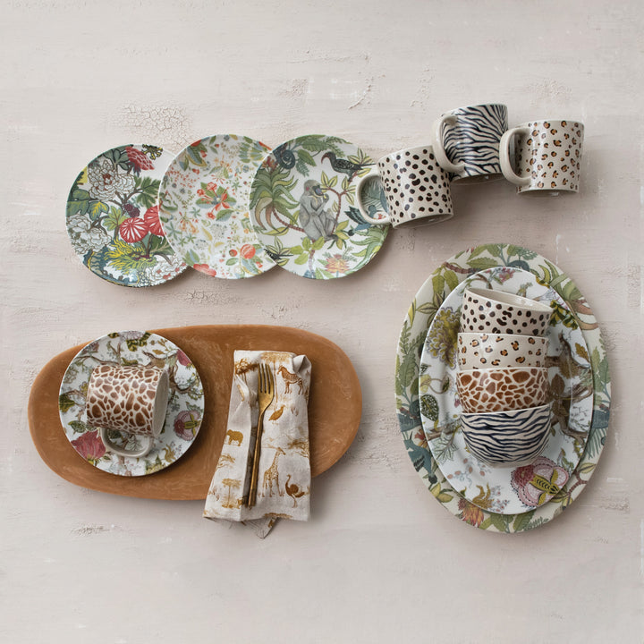 Garden Story Printed Stoneware Plate