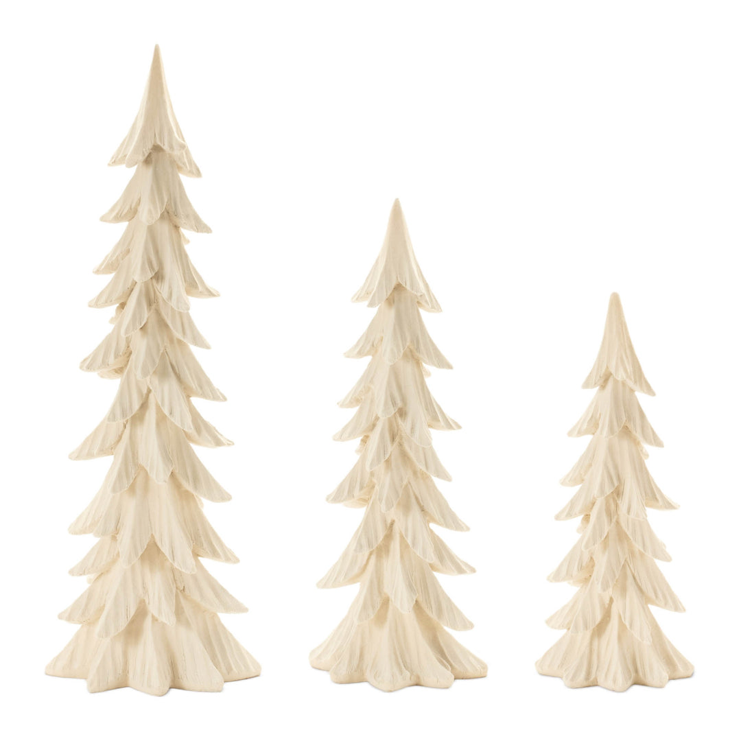 Ivory Evergreen Tree Set