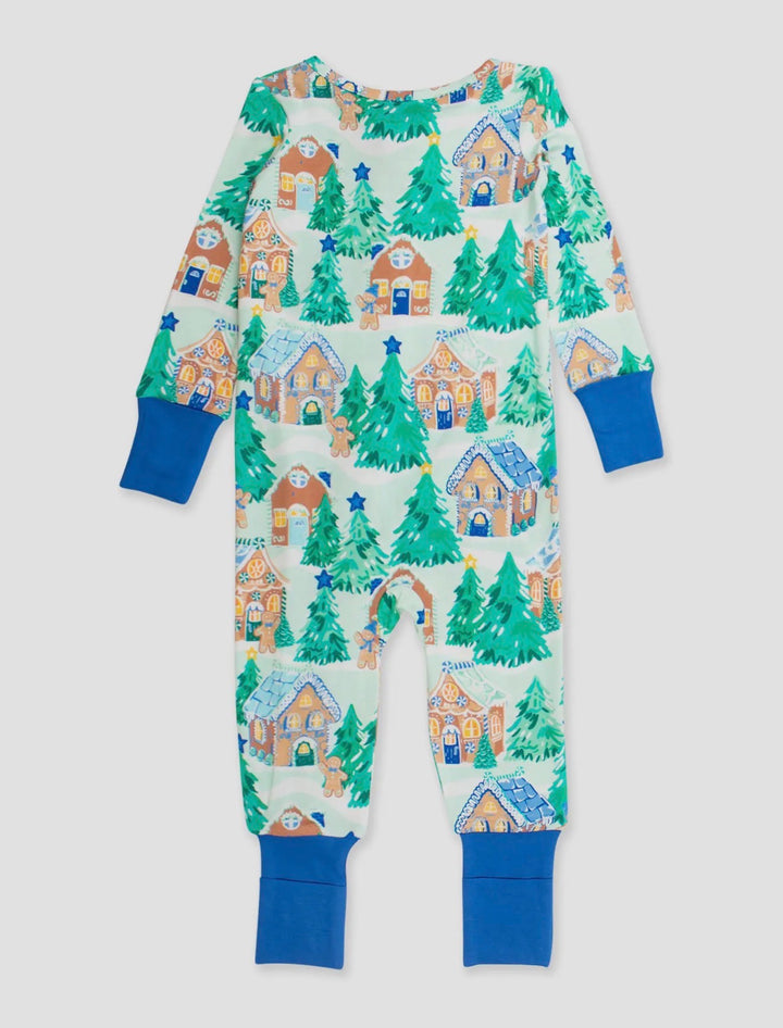 Gingerbread Village Convertible Onesie