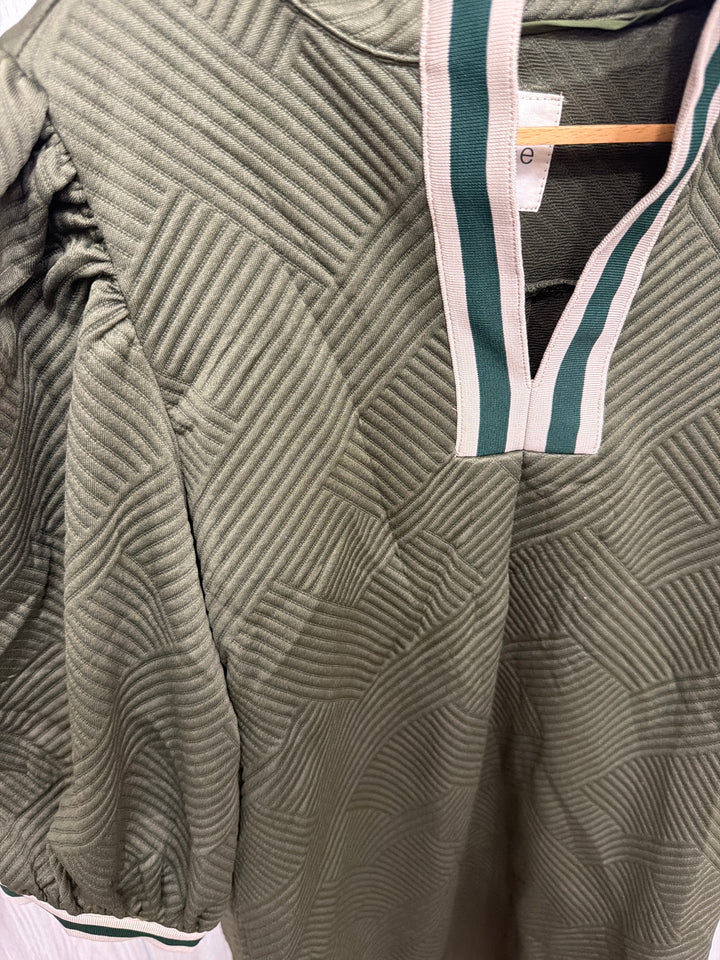 Piper Puff-Sleeve Dress – Olive