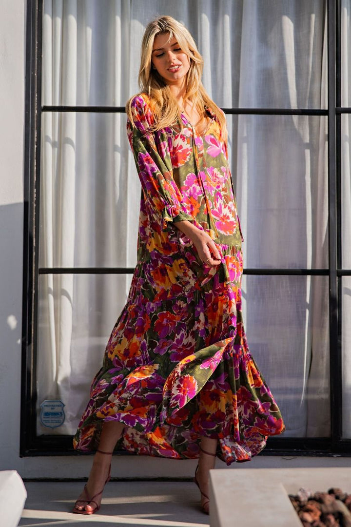 Sunset Bloom Maxi Dress