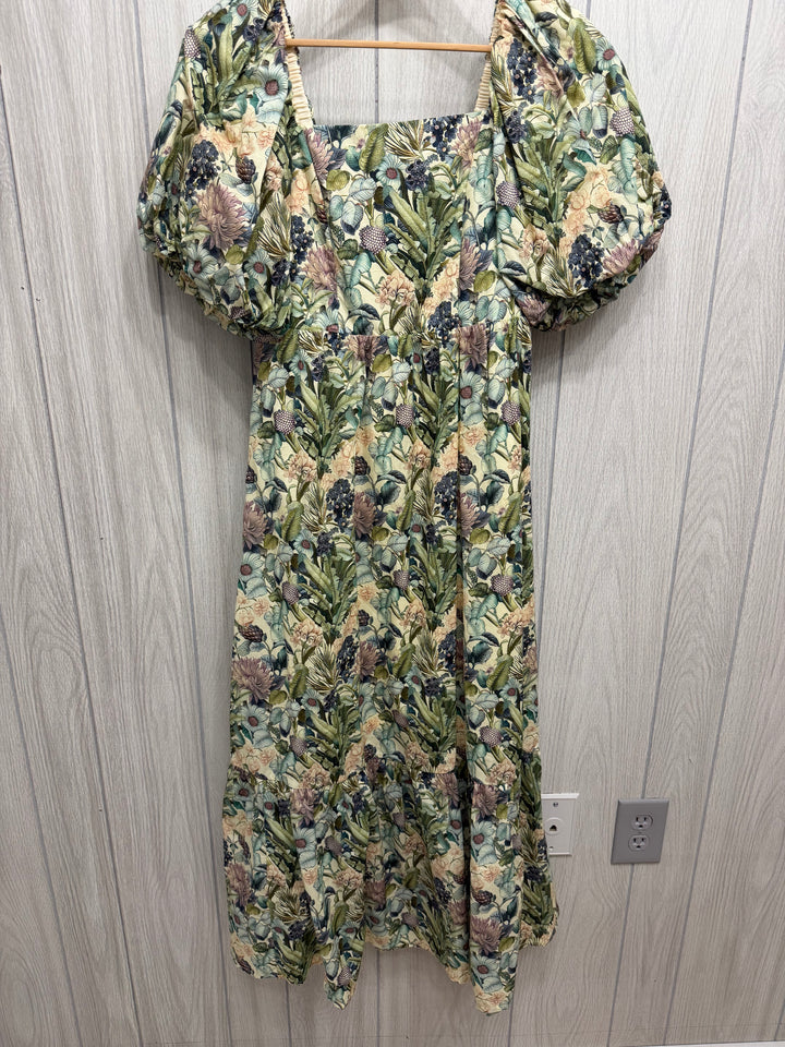 Garden Reverie Puff Sleeve Maxi Dress