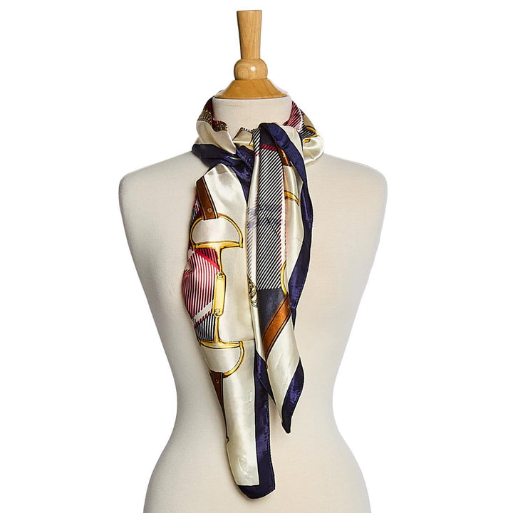 Equestrian Plaid Silky Scarf
