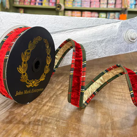 John Mark Enterprises: Classic Christmas Tartan Ribbon