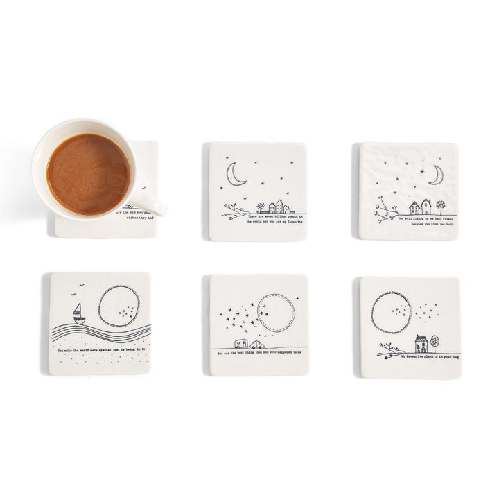 Porcelain Sentiment Drink Coaster