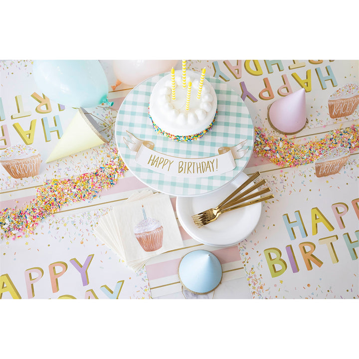 Happy Birthday Sprinkles Paper Placemat Pad