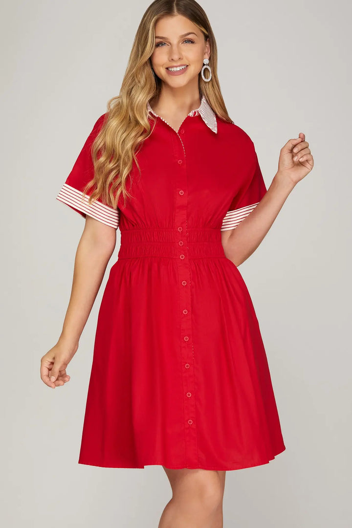 The Portside Stripe Shirt Dress