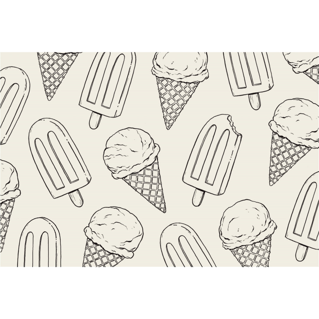 Coloring Summer Treats Placemats