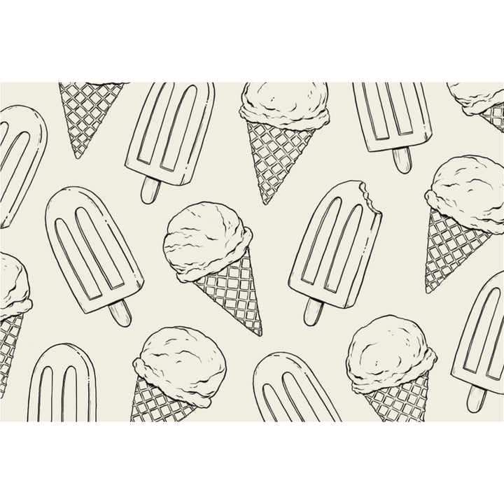 Coloring Summer Treats Placemats