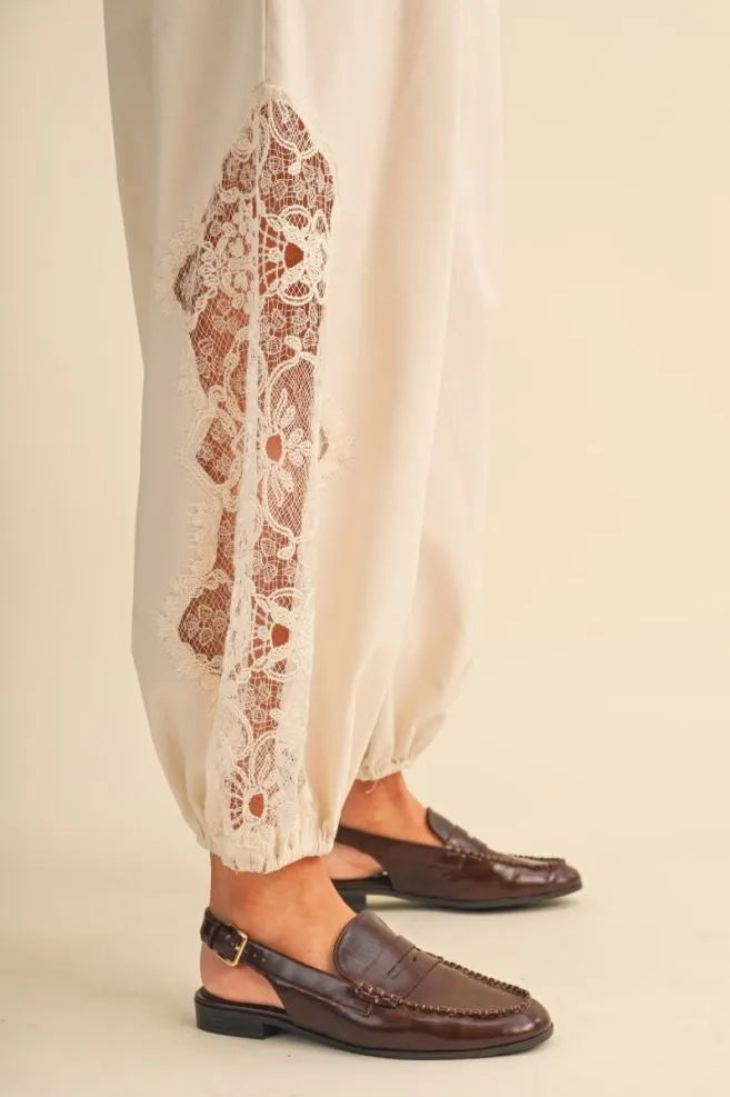 The Camille Lace Inset Pants