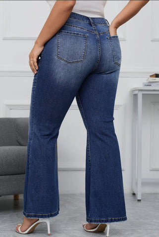 Aila Dark Blue Jeans - Plus