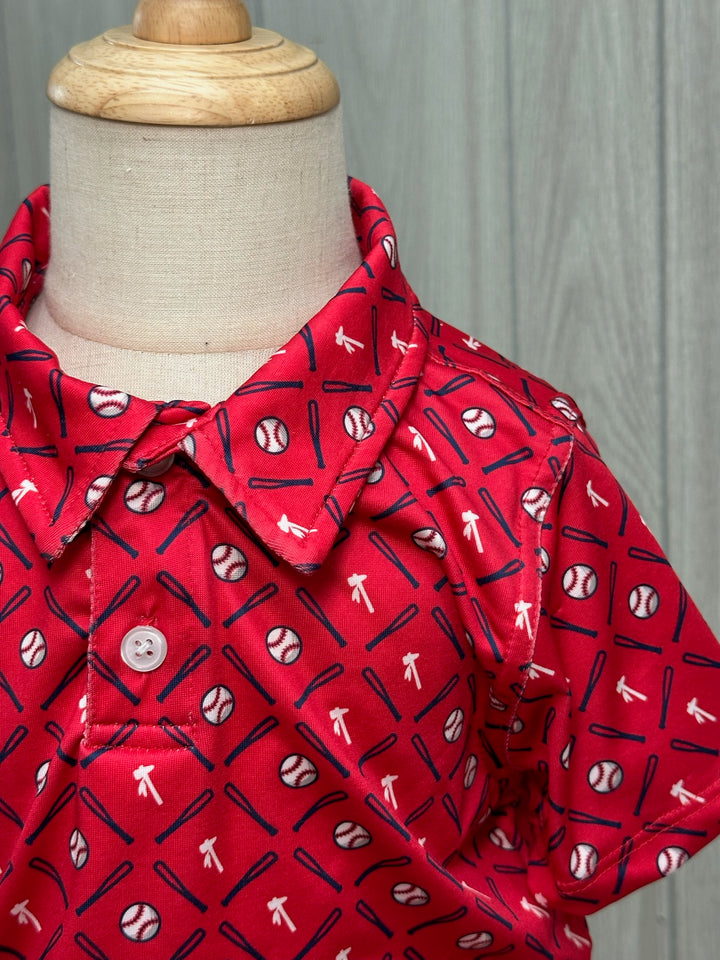 Atlanta Red Baseball Polo