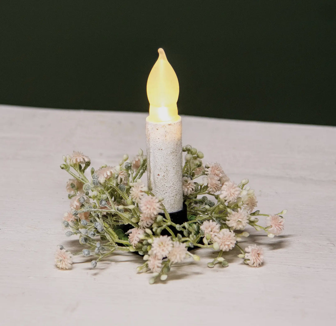 Blush Mini Bloom Candle Ring – 1.5”