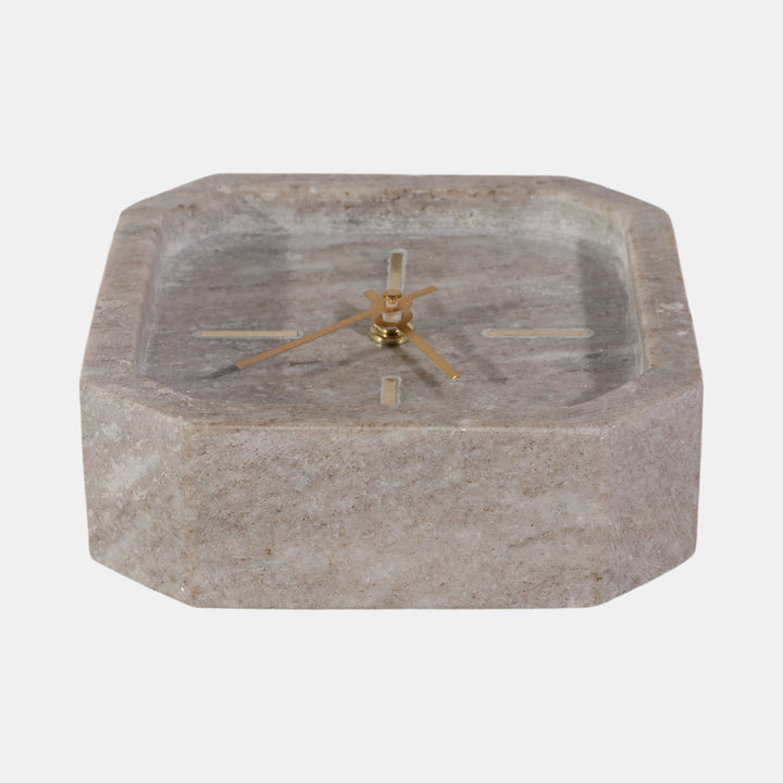 Stoneview Marble Table Clock
