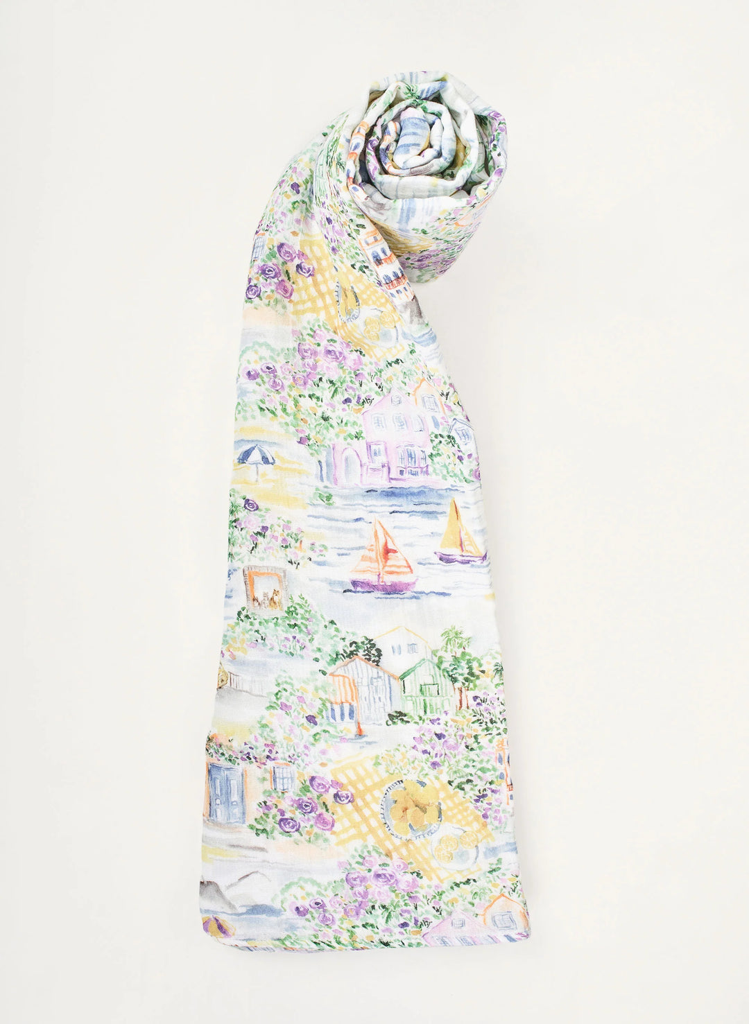Seaside Stroll Muslin Shawl Blanket