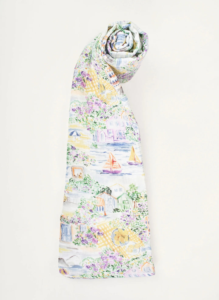 Seaside Stroll Muslin Shawl Blanket