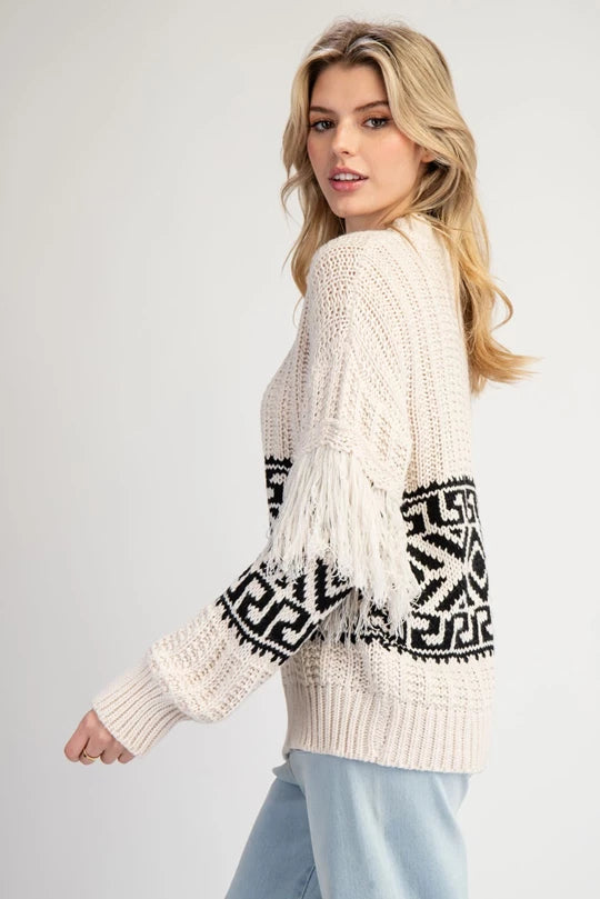 Western Winds Fringe Sweater