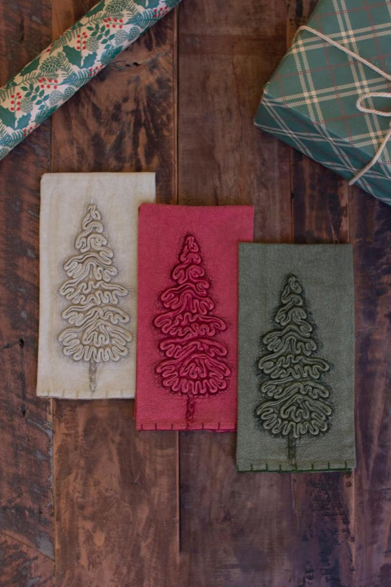 Textured Evergreen Napkins
