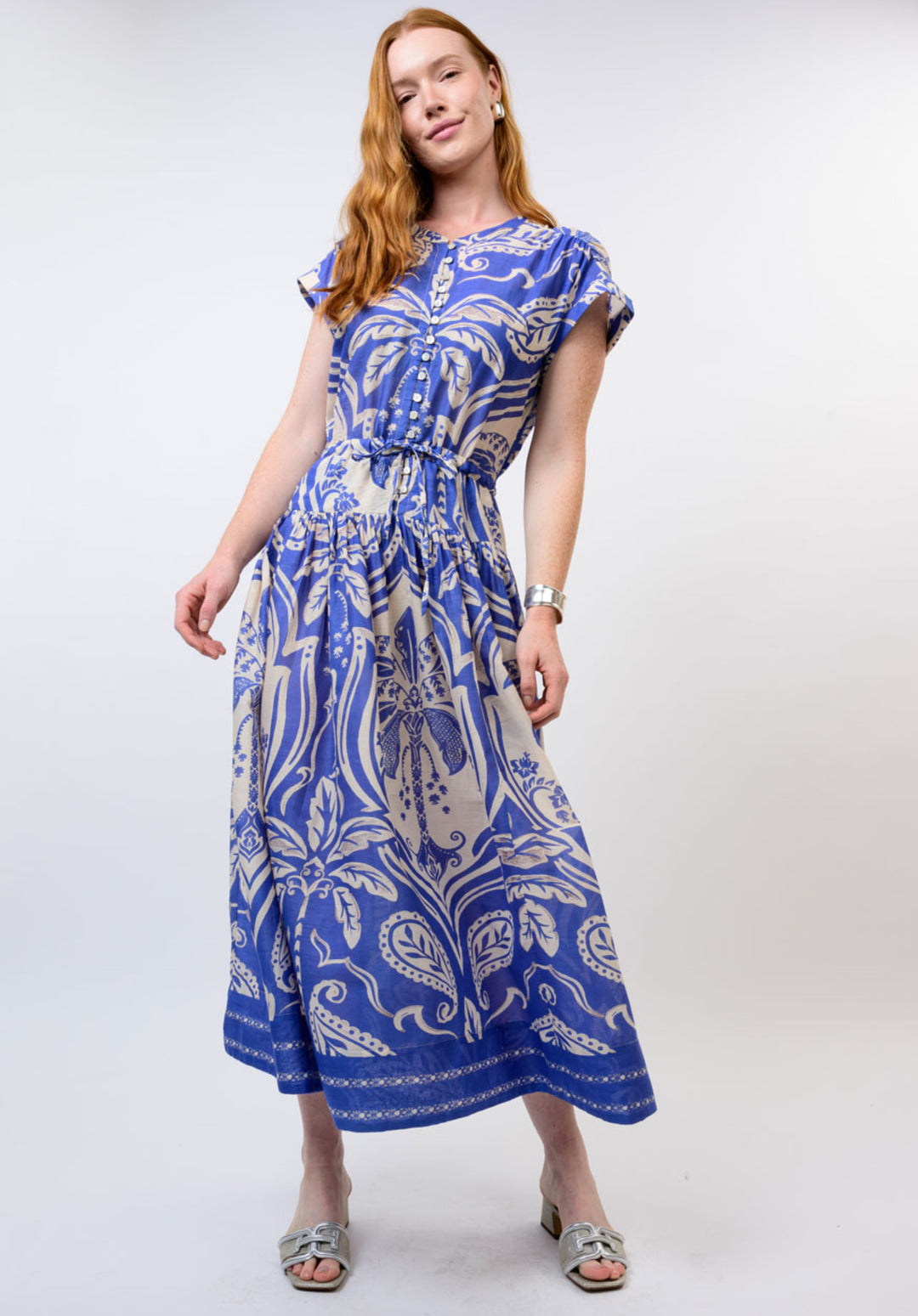 Santorini Bloom Maxi Dress