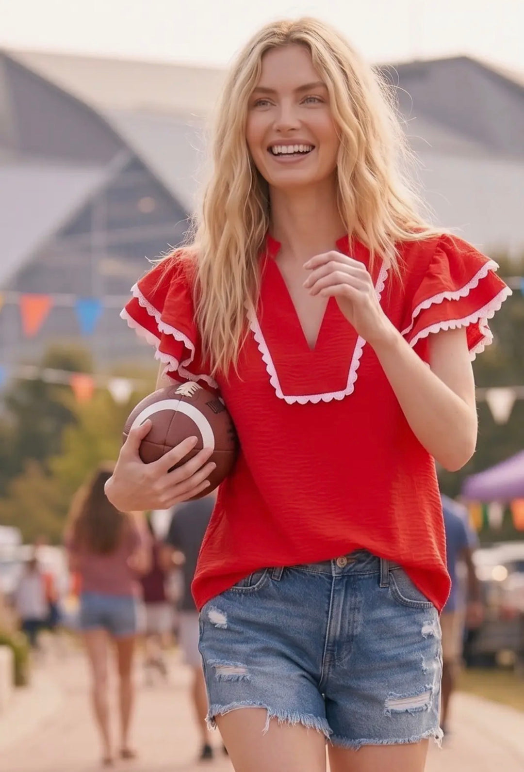 Liberty Lane Flutter Sleeve Top
