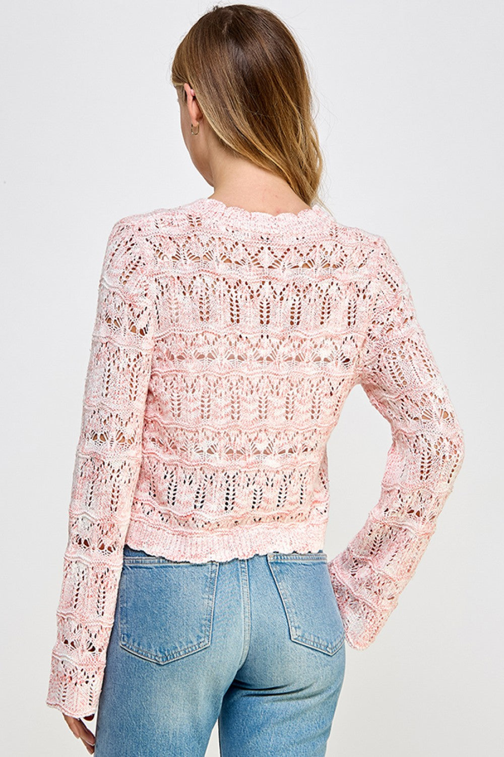 Marled Yarn Pink Sweater