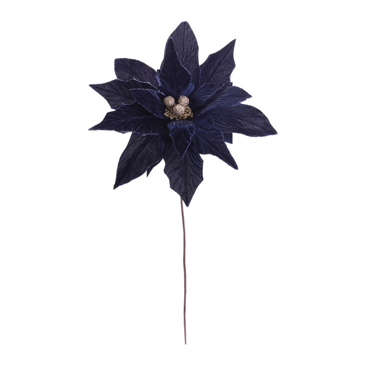 Midnight Velvet Poinsettia Stem – 27.5”