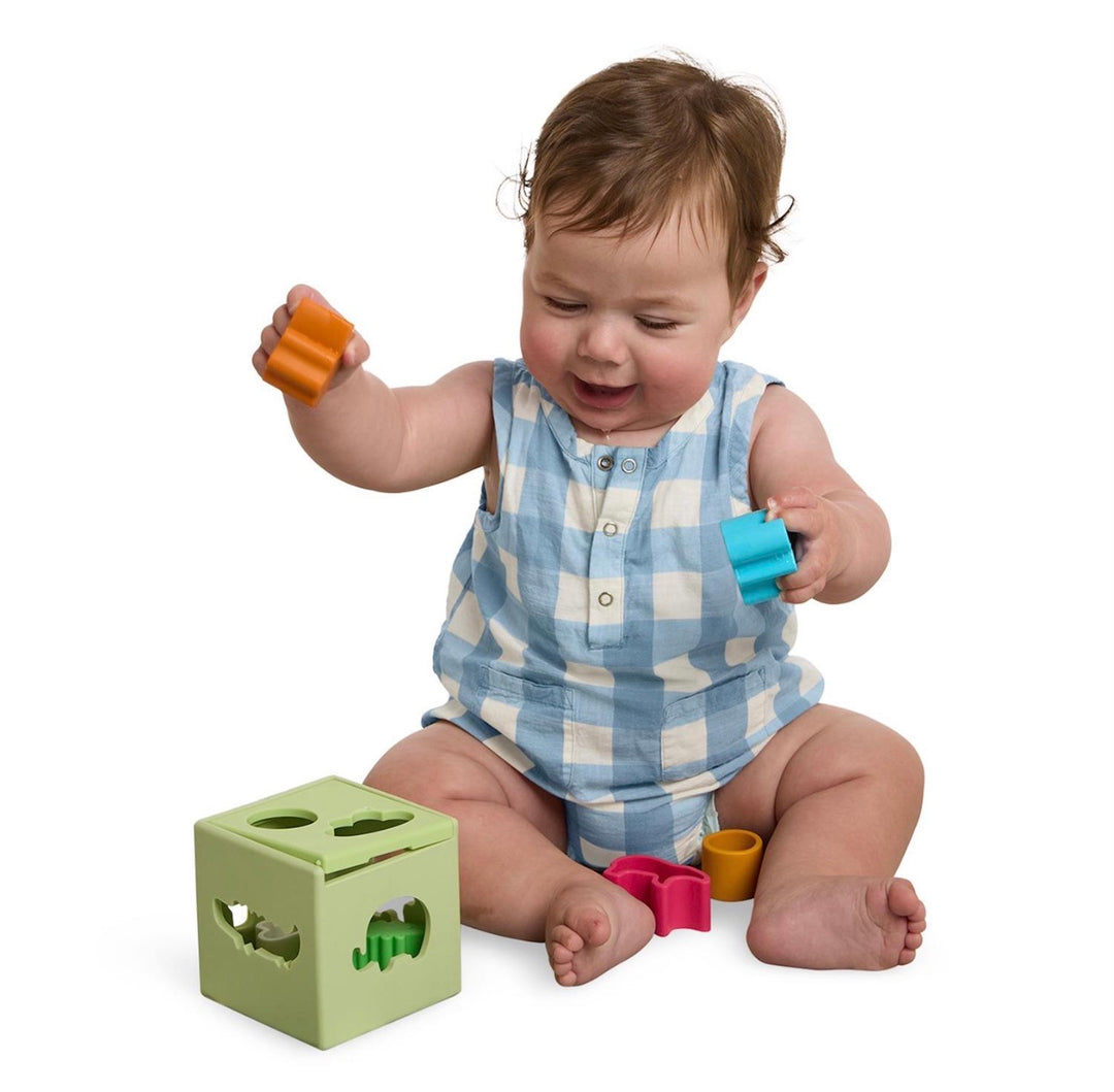 Silicone Safari Shape Sorter Cube