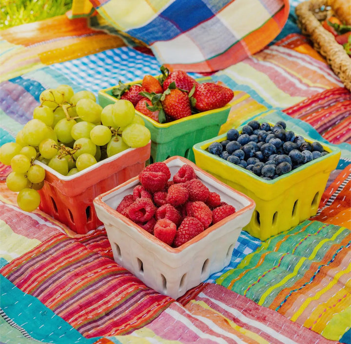 Farmers Market Ceramic Berry Box