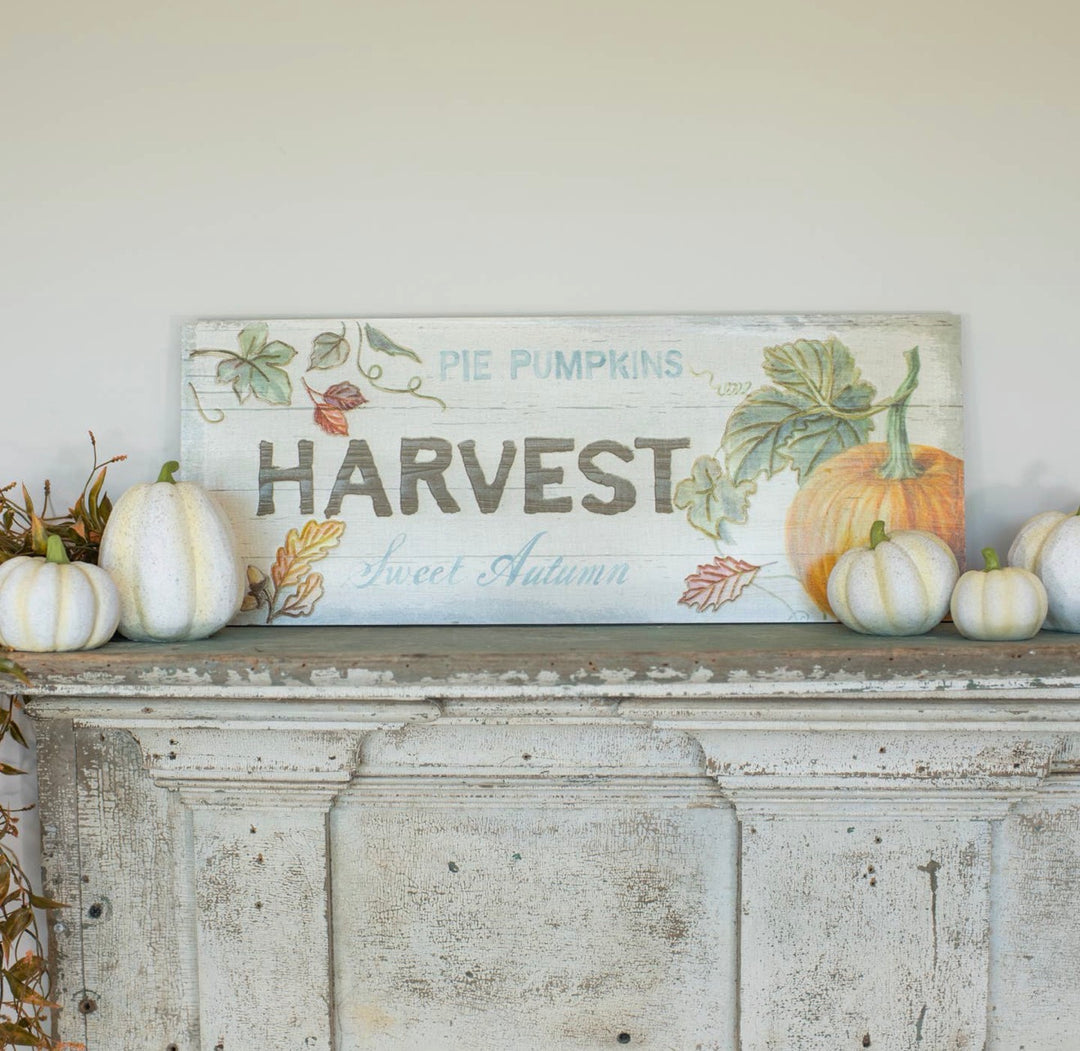Harvest Blessings Wooden Sign