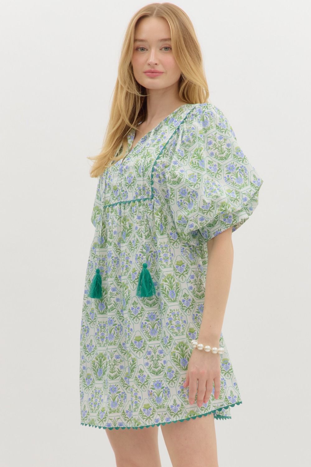 Floral Honeycomb Dress