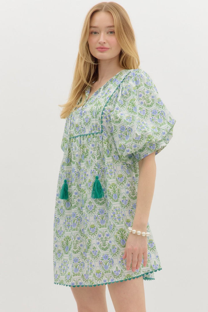 Floral Honeycomb Dress