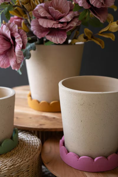 Terracotta Planter with Scalloped Base