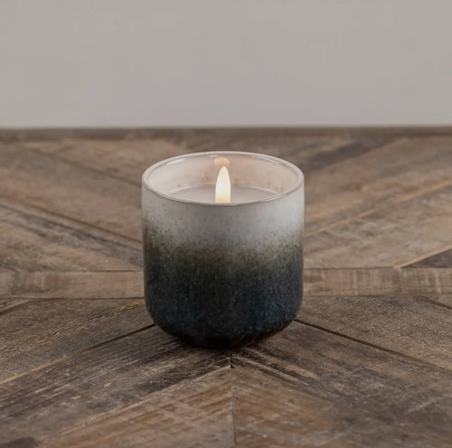 3.75” Grey Speckled Ceramic 3D Flame Candle