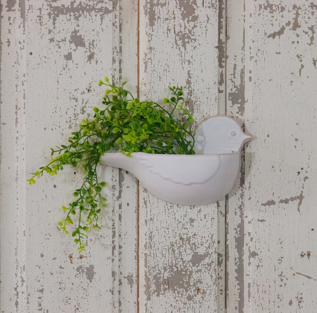 Stoneware Bird Wall Pocket