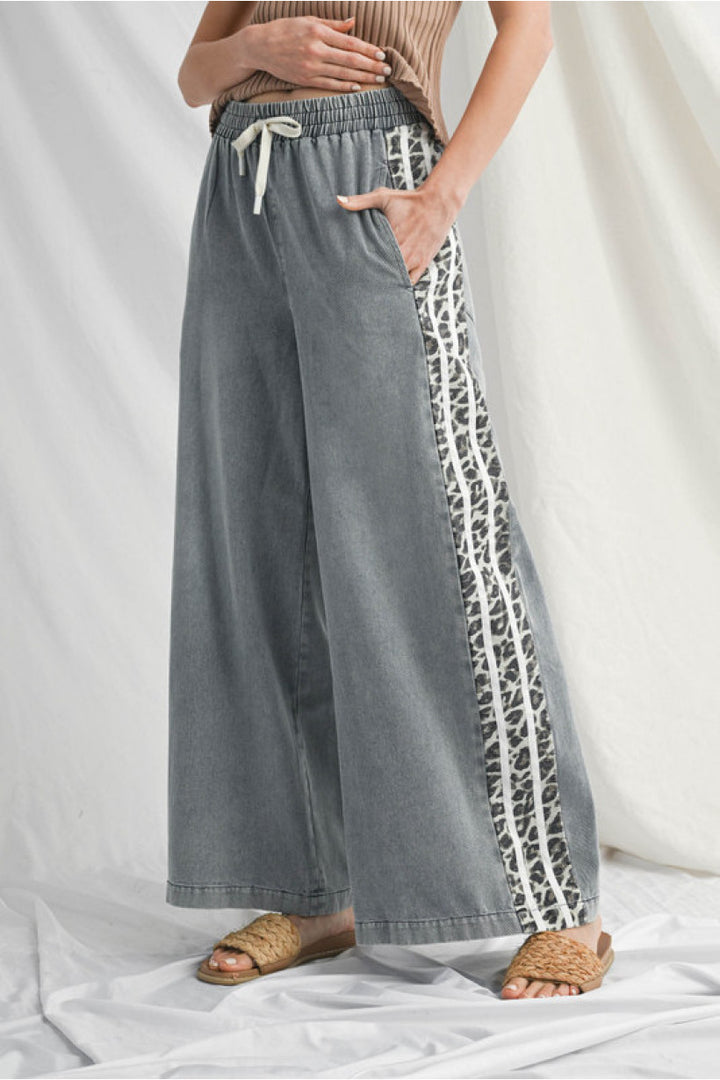 Side Stripe Denim Lounge Pants